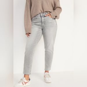 Old Navy O.G Straight Highrise Button Fly Size 14 GrayWash NWT